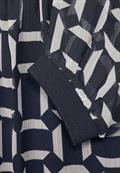 Chiffonbluse mit Print deep blue