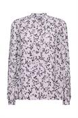 Chiffonbluse mit Print lavender