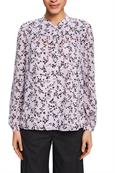 Chiffonbluse mit Print lavender