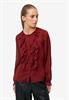 Chiffonbluse mit Volants cabernet