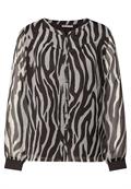 Chiffonbluse mit Zebra Print deep roast brown