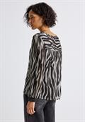 Chiffonbluse mit Zebra Print deep roast brown