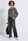 Chiffonbluse mit Zebra Print deep roast brown
