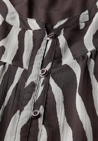 Chiffonbluse mit Zebra Print deep roast brown