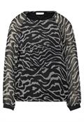 Chiffonbluse mit Zebra-Print flint grey