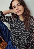 Chiffonbluse mit Zebra-Print flint grey