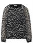 Chiffonbluse mit Zebra-Print flint grey