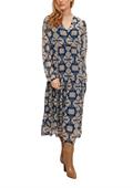 Chiffonkleid mit Unterkleid blau