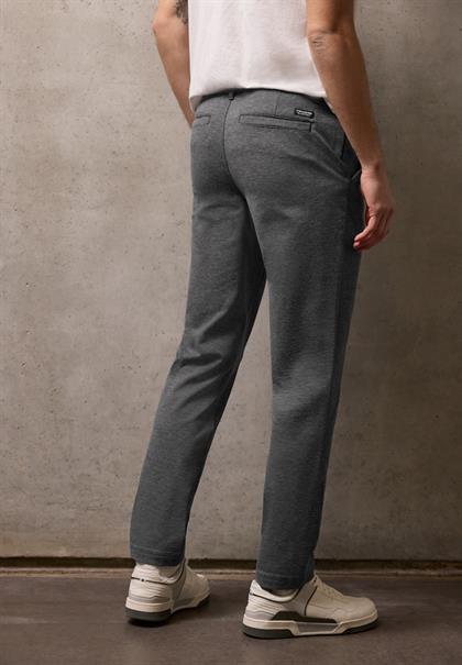 Chino aus elastischem Jersey mit Flexbund industrial grey