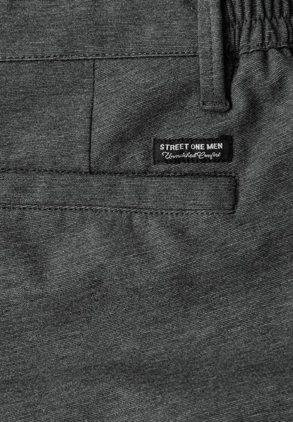 Chino aus elastischem Jersey mit Flexbund industrial grey