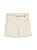 Chino Bermuda Shorts mit Gürtel dove white