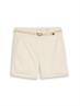 Chino Bermuda Shorts mit Gürtel dove white