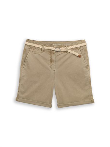 Chino Bermuda Shorts mit Gürtel silver olive
