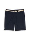 Chino Bermuda Shorts mit Gürtel sky captain blue