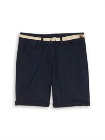 Chino Bermuda Shorts mit Gürtel sky captain blue