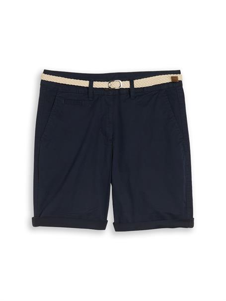 Chino Bermuda Shorts mit Gürtel sky captain blue