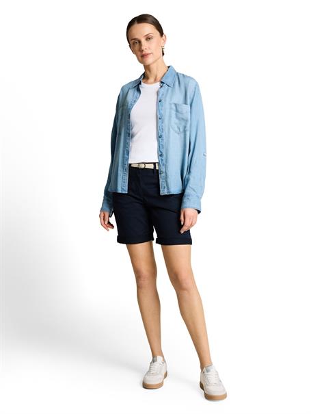 Chino Bermuda Shorts mit Gürtel sky captain blue