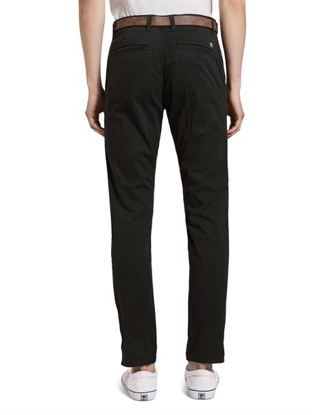 Chino Hose mit Gürtel black