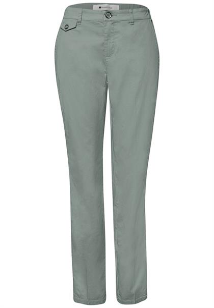 Chino im Casual Fit in softer Qualität dark mint green