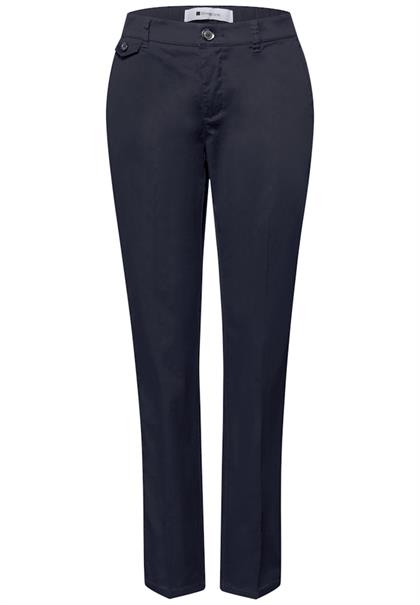 Chino im Casual Fit in softer Qualität deep blue