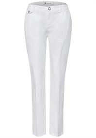 Chino im Casual Fit in softer Qualität off white