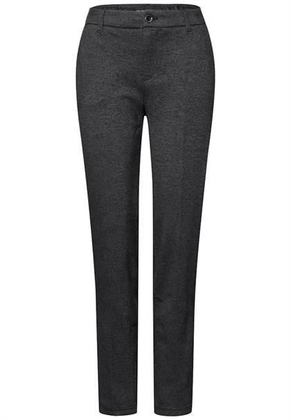 Chino im Melange-Look black