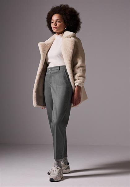Chino im Melange-Look dust grey mel.