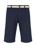Chino Shorts mit Gürtel blue white dobby