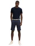 Chino Shorts mit Gürtel blue white dobby