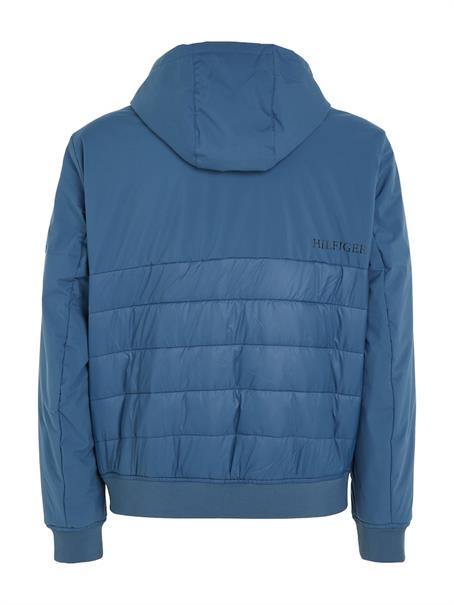 CL MIX MEDIA HOODED JACKET blue coast