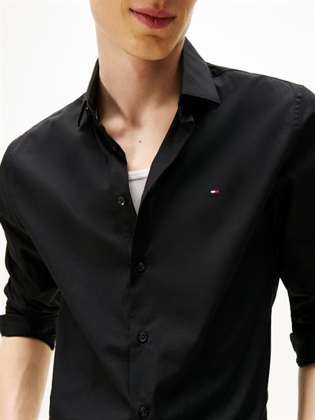 CL STRETCH POPLIN SOLID SHIRT black