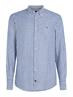 CL W-COTTON LINEN STRIPE SHIRT anchor blue - optic white