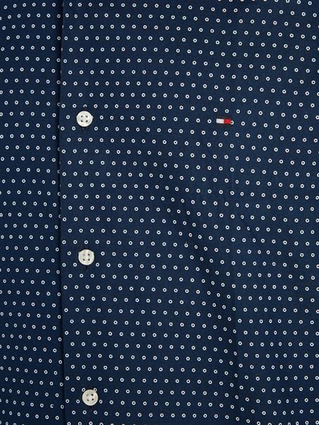 CL-W OXF CIRCLE PRINT SHIRT RF navy