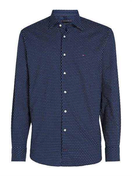 CL-W OXF CIRCLE PRINT SHIRT RF navy