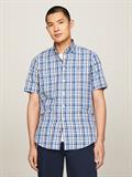 CL-W OXFORD MULTI GINGHAM RF S/S white - misty coast - multi