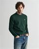 Classic Rundhalspullover aus Baumwolle tartan green