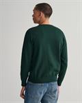 Classic Rundhalspullover aus Baumwolle tartan green