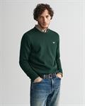 Classic Rundhalspullover aus Baumwolle tartan green