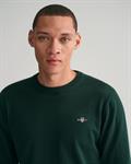Classic Rundhalspullover aus Baumwolle tartan green
