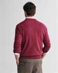 Classic Rundhalspullover aus Baumwolle wine red