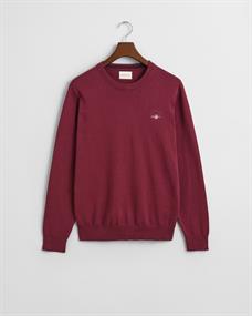 Classic Rundhalspullover aus Baumwolle wine red
