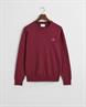 Classic Rundhalspullover aus Baumwolle wine red