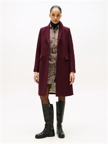 CLASSIC SB WOOL REG COAT deep burgundy