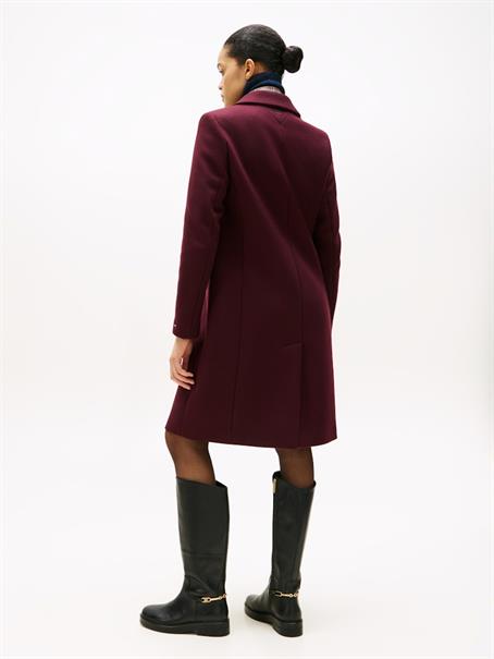 CLASSIC SB WOOL REG COAT deep burgundy