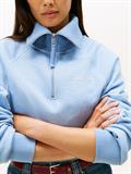 CLASSIC SCRIPT FLEECE HALF-ZIP brisk blue heather