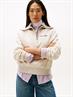 CLASSIC SCRIPT FLEECE HALF-ZIP heather oatmilk