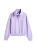 CLASSIC SCRIPT FLEECE HALF-ZIP lavender ash