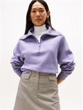 CLASSIC SCRIPT FLEECE HALF-ZIP lavender ash