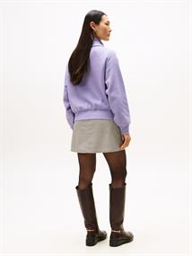 CLASSIC SCRIPT FLEECE HALF-ZIP lavender ash