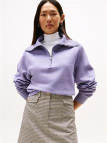 CLASSIC SCRIPT FLEECE HALF-ZIP lavender ash